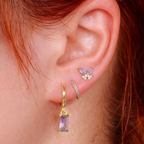 Set orecchini pietra viola