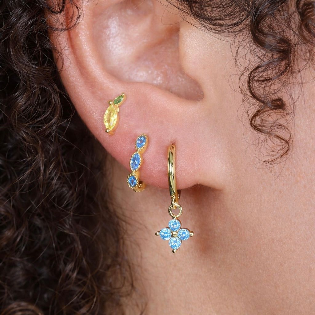 Orecchini pietra azzurra