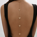 Collana a cascata sulla schiena farfalline oro