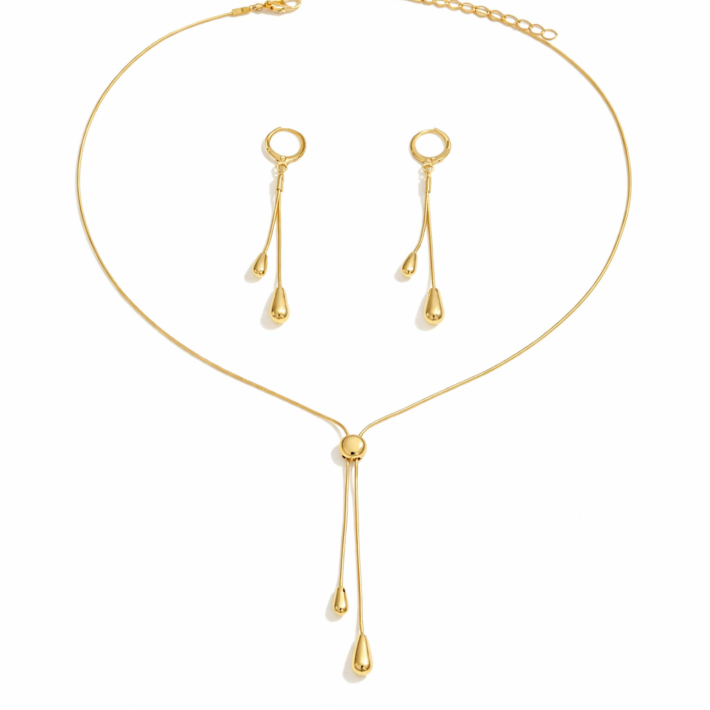 Set Collana a Y e orecchini