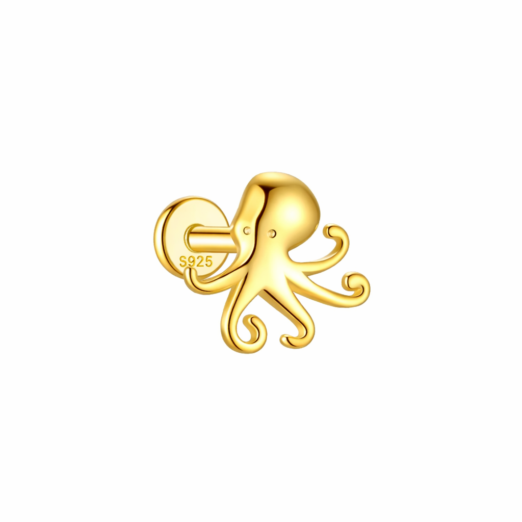 Orecchini polipetto oro