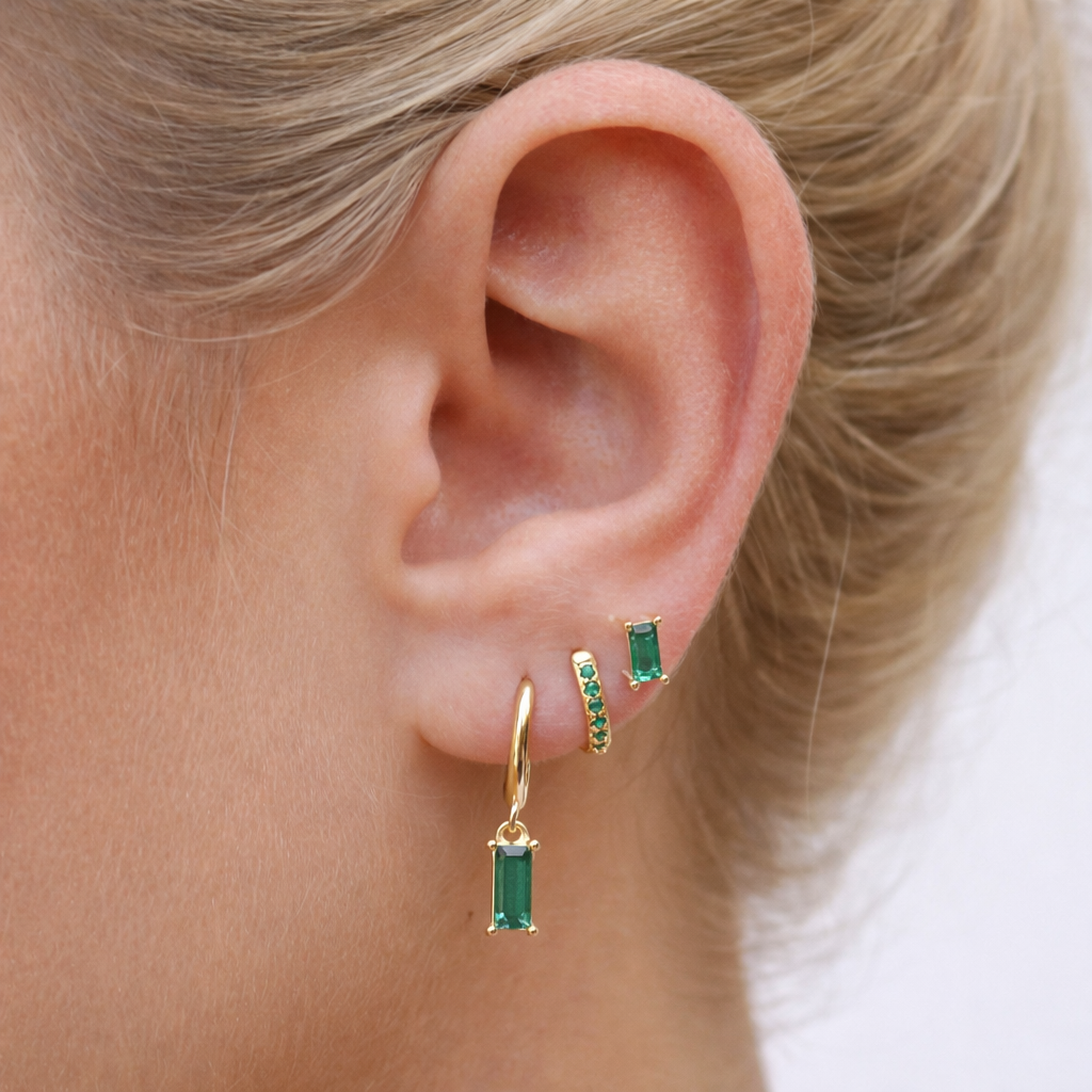 Set orecchini smeraldo